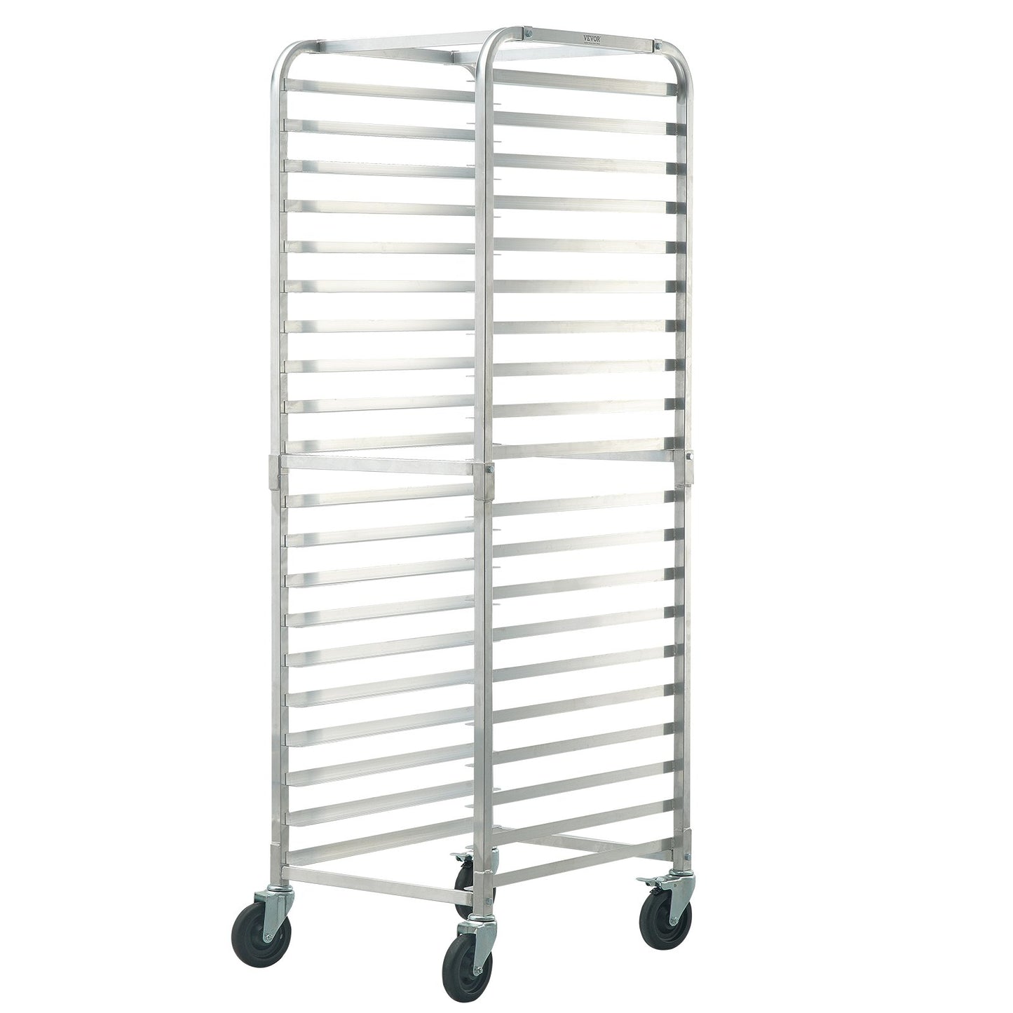 Bun Pan Rack, 20-Tier Commercial Bakery Racks with Brake Wheels, Aluminum Racking Trolley Storage for Half & Full Sheet, Speed Rack For Kitchen Home, Bread Baking Equipment, 66 x 51.8 x 177.8 cm