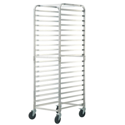 Bun Pan Rack, 20-Tier Commercial Bakery Racks with Brake Wheels, Aluminum Racking Trolley Storage for Half & Full Sheet, Speed Rack For Kitchen Home, Bread Baking Equipment, 66 x 51.8 x 177.8 cm