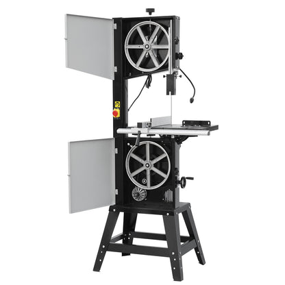 Band Saw, 340mm / 13.39-Inch, Benchtop Bandsaw with Stand, 440-846 RPM Continuously Viable Speed, 1100W 1.5HP, 220V, Optimized Work Light, and Miter Gauge, for Woodworking Aluminum Wood Metal Copper