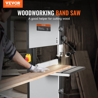 Band Saw with Stand Benchtop Bandsaw 24.5 cm 370W Two-Speed Adjustable