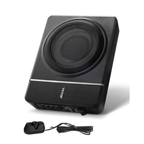 8" 240W subwoofer för undersätet, smala, drivna subwoofers för bil under sätet, inbyggd lågprofilsubwooferförstärkare, hög-/lågnivåingång och volymkontroll för stadsjeepar, bil, lastbil, husbil