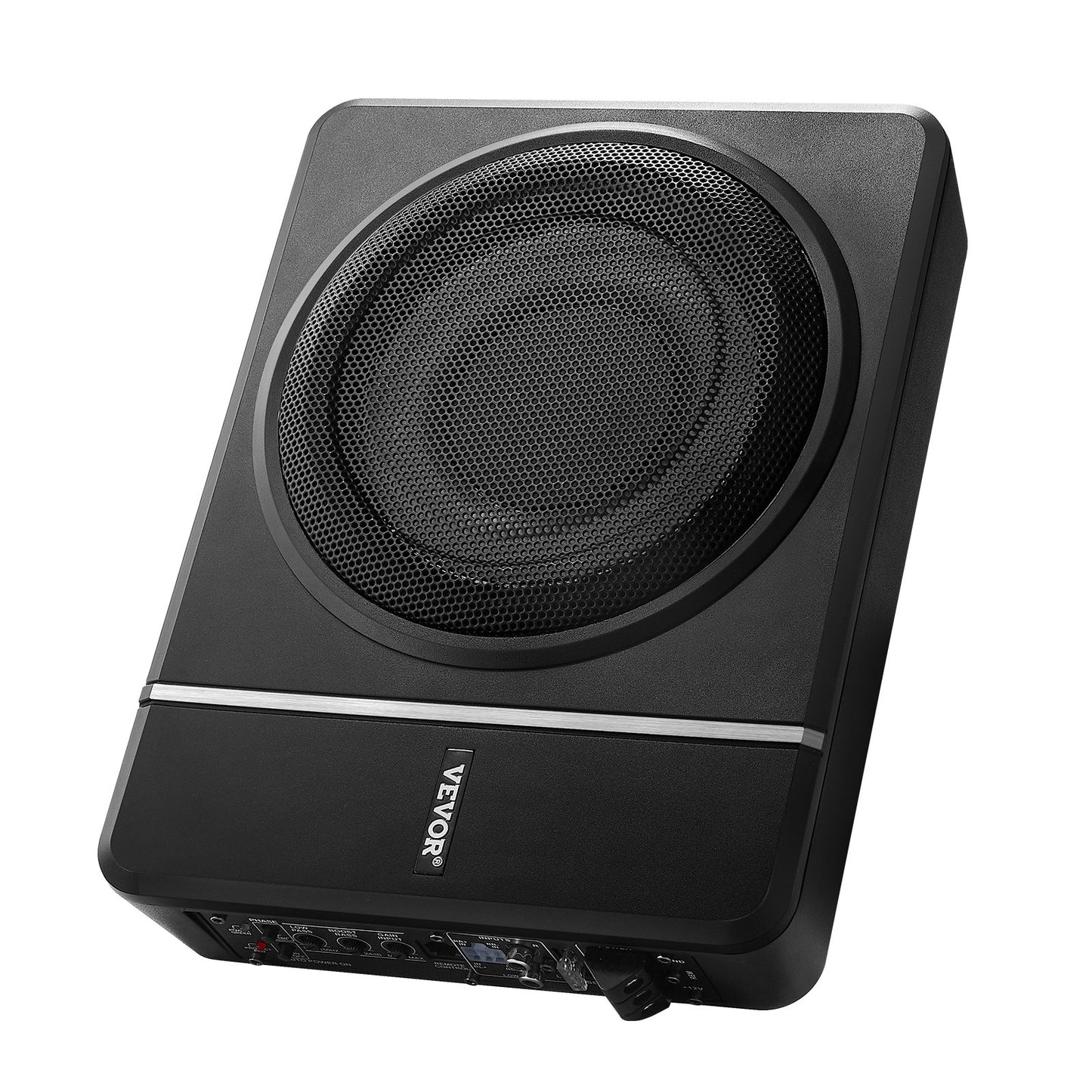 8" 240W subwoofer för undersätet, smala, drivna subwoofers för bil under sätet, inbyggd lågprofilsubwooferförstärkare, hög-/lågnivåingång och volymkontroll för stadsjeepar, bil, lastbil, husbil