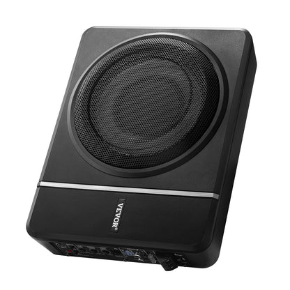 8" 240W subwoofer för undersätet, smala, drivna subwoofers för bil under sätet, inbyggd lågprofilsubwooferförstärkare, hög-/lågnivåingång och volymkontroll för stadsjeepar, bil, lastbil, husbil