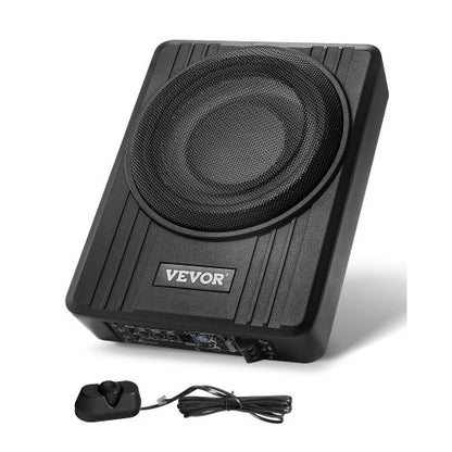 10" 300W subwoofer för undersätet, smala, drivna subwoofers för bil under sätet, inbyggd lågprofilsubwooferförstärkare, hög-/lågnivåingång och volymkontroll för stadsjeepar, bil, lastbil, husbil