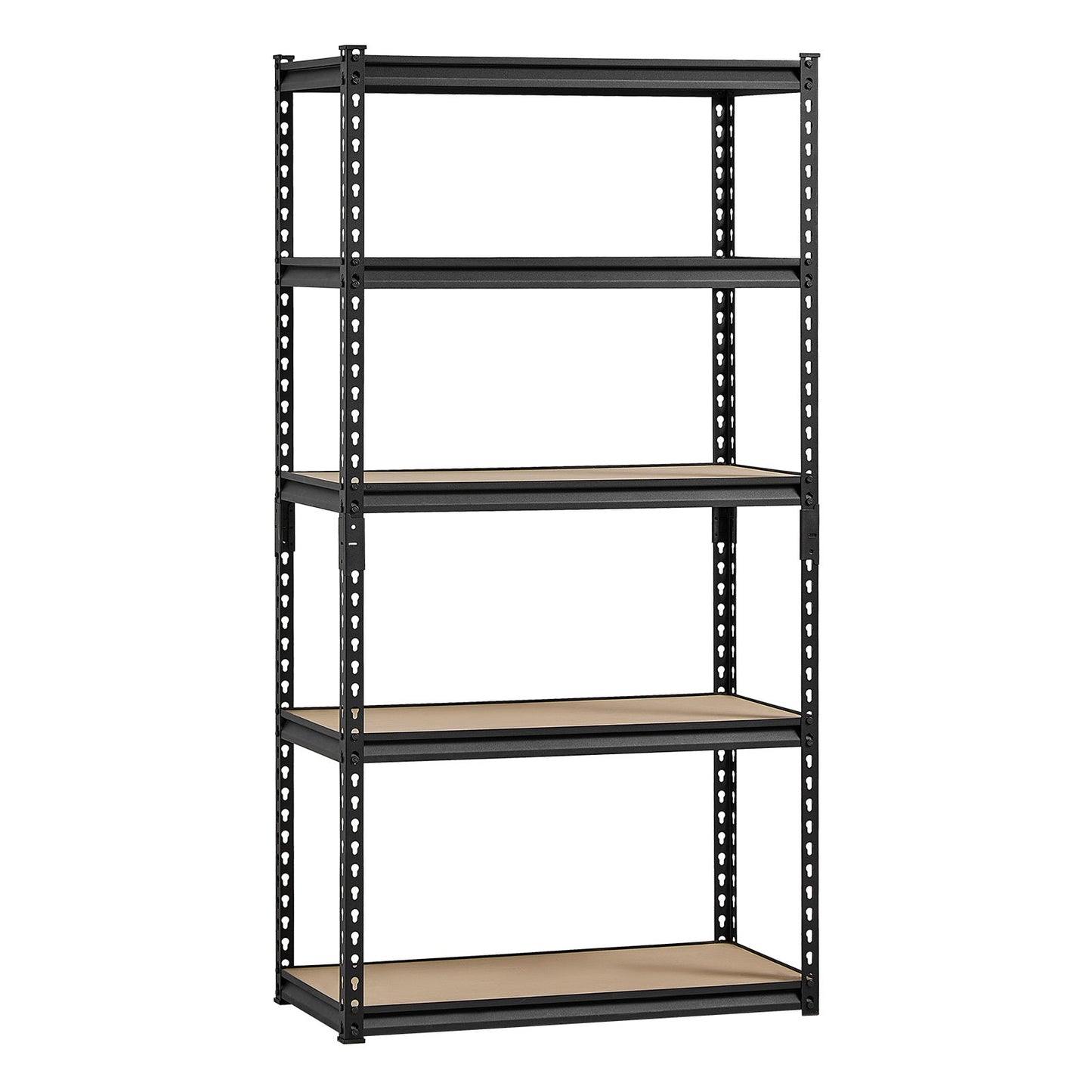 Storage Shelves, 2000 lbs, 5 Tier Garage Storage Shelving, 16" D x 32" W x 62.8" H Adjustable Metal Shelves for Garage Shelves Utility Rack Shelf, Ideal for Kitchen, Warehouse, Basement, Black