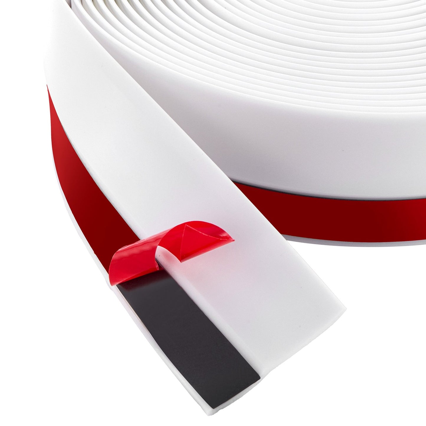 Garage Door Seal Top and Sides Seal Strip, 34 FT Universal Weather Stripping Replacement Soft and Hard Composite, Weatherproofing Garage Door TPE Seals with Adhesive Backed and Screws, White