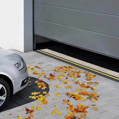 Garage Door Threshold and Bottom Seals Kit, 10 FT U Shape+O Ring Universal Garage Door Bottom Seal Weatherstrip PVC, Combine with Weatherproof Garage Threshold Seal Strip with Adhesive, Black