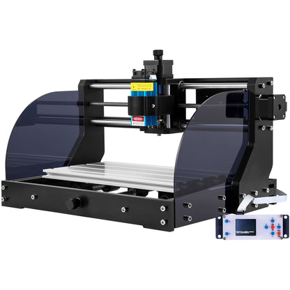 Graveringsmaskin 300×180×45 mm CNC-router CNC 3018 Pro 15W lasergravör GRBL-styrd 3-axlig lasergraveringsmaskin, med offline-styrenhet, för snidning av plast, akryl, PVC, trä