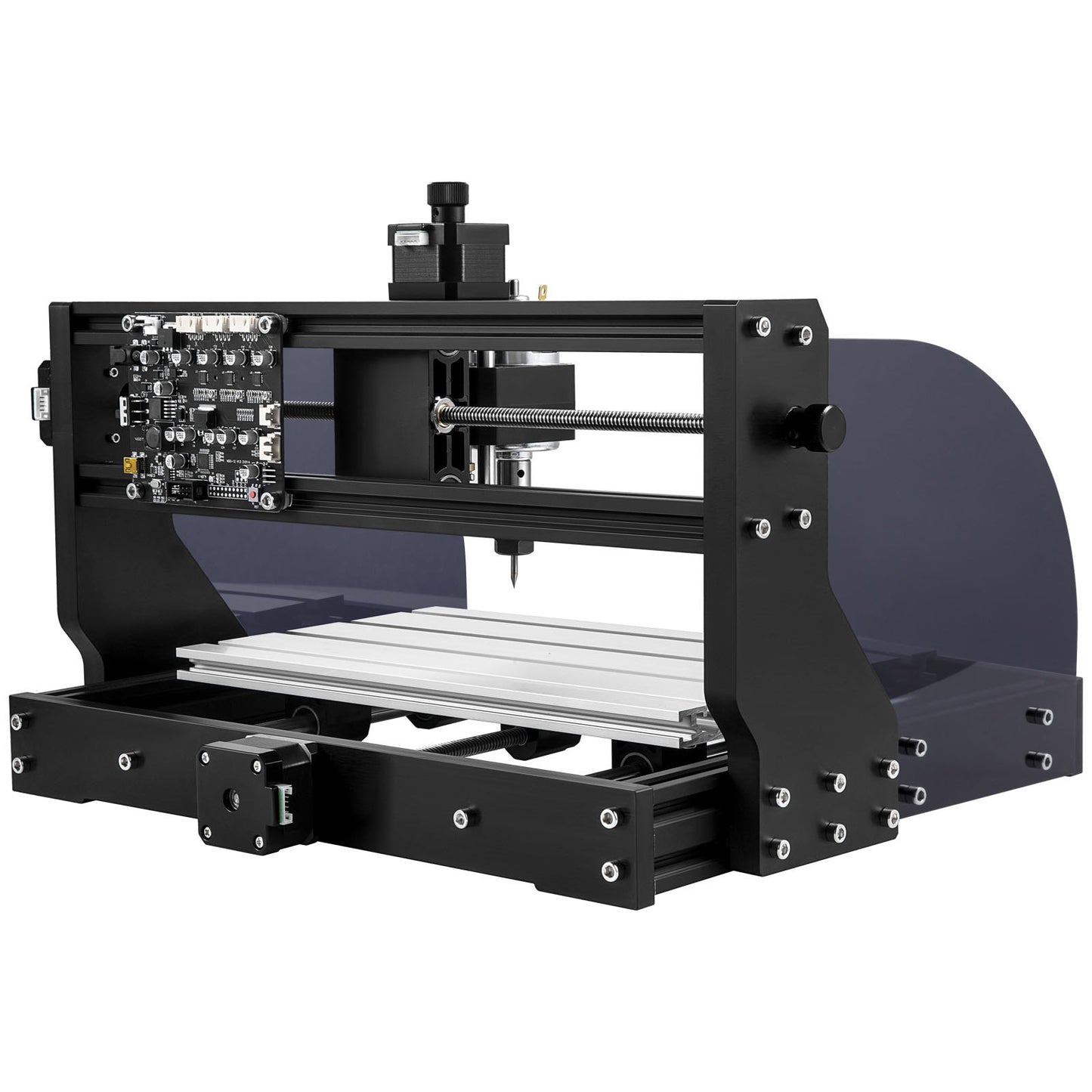 Graveringsmaskin 300×180×45 mm CNC-router CNC 3018 Pro 15W lasergravör GRBL-styrd 3-axlig lasergraveringsmaskin, med offline-styrenhet, för snidning av plast, akryl, PVC, trä