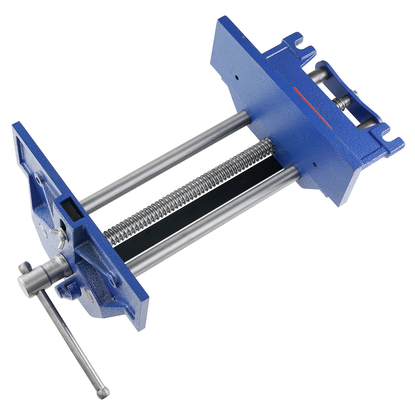 Träbearbetningsskruvstäd, 13 tums träbearbetningsbänkskruvstäd, kraftigt gjutjärnsskruvstäd för arbetsbänk 10,6 tum käftbredd, med snabbkopplingsspak för träbearbetning, skärning och borrning