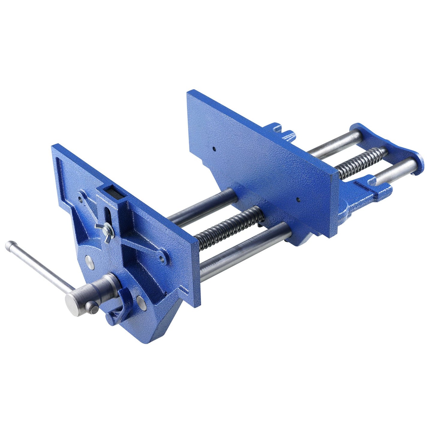 Träbearbetningsskruvstäd, 13 tums träbearbetningsbänkskruvstäd, kraftigt gjutjärnsskruvstäd för arbetsbänk 10,6 tum käftbredd, med snabbkopplingsspak för träbearbetning, skärning och borrning