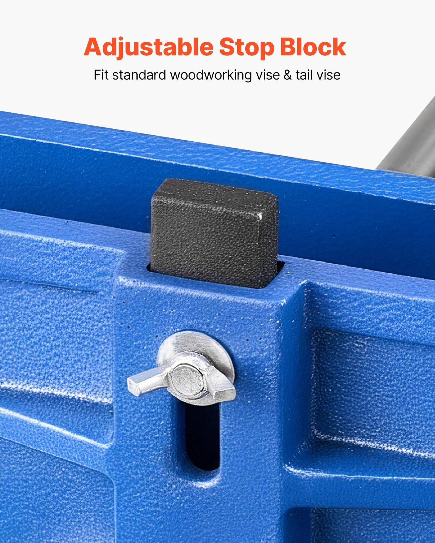 Woodworking Vise, 9 Inch Jaw Width, Quick Release Wood Bench Vise, 10.2 Inch Max Jaw Opening, Heavy-duty Cast Iron Construction, Adjustable Front Stop, Workbench Vice, for Woodworking Drilling