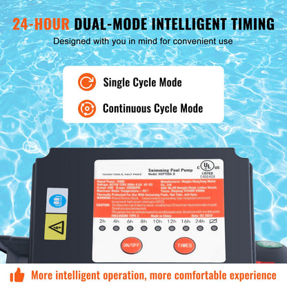 Sand Filter Pump for Above Ground Pools, 400 mm/16-inch, 18,000 L/H, 850W Swimming Pool Pumps System & Filters Combo Set with 6-Way Multi-Port Valve and Strainer Basket, for Domestic and Commercial Pools