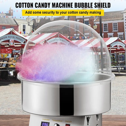 20.5" Diameter Candy Floss Cover for Candy Floss Maker Machine 52cm Dome Shield Cover of Commercial Candyfloss Machine Dome Cover Shield Cover (Cover Only)