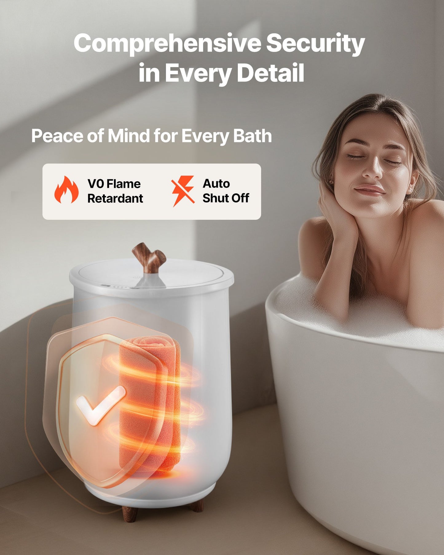 Towel Warmers for Bathroom, Towel Warmer Bucket Auto Shut Off for Spa Fits up to 3 Oversized Bath Towels, Blankets, Clothes, Bathrobes, PJ's and More