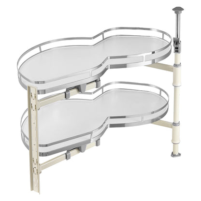 Swing Left Blind Corner Cabinet, Pull Out Organizer for 36 inch Width Blind Cabinet, 2 Tier Height Adjustable Swing Tray, Soft Close Kitchen Cloud Blind Organizer, Left Open