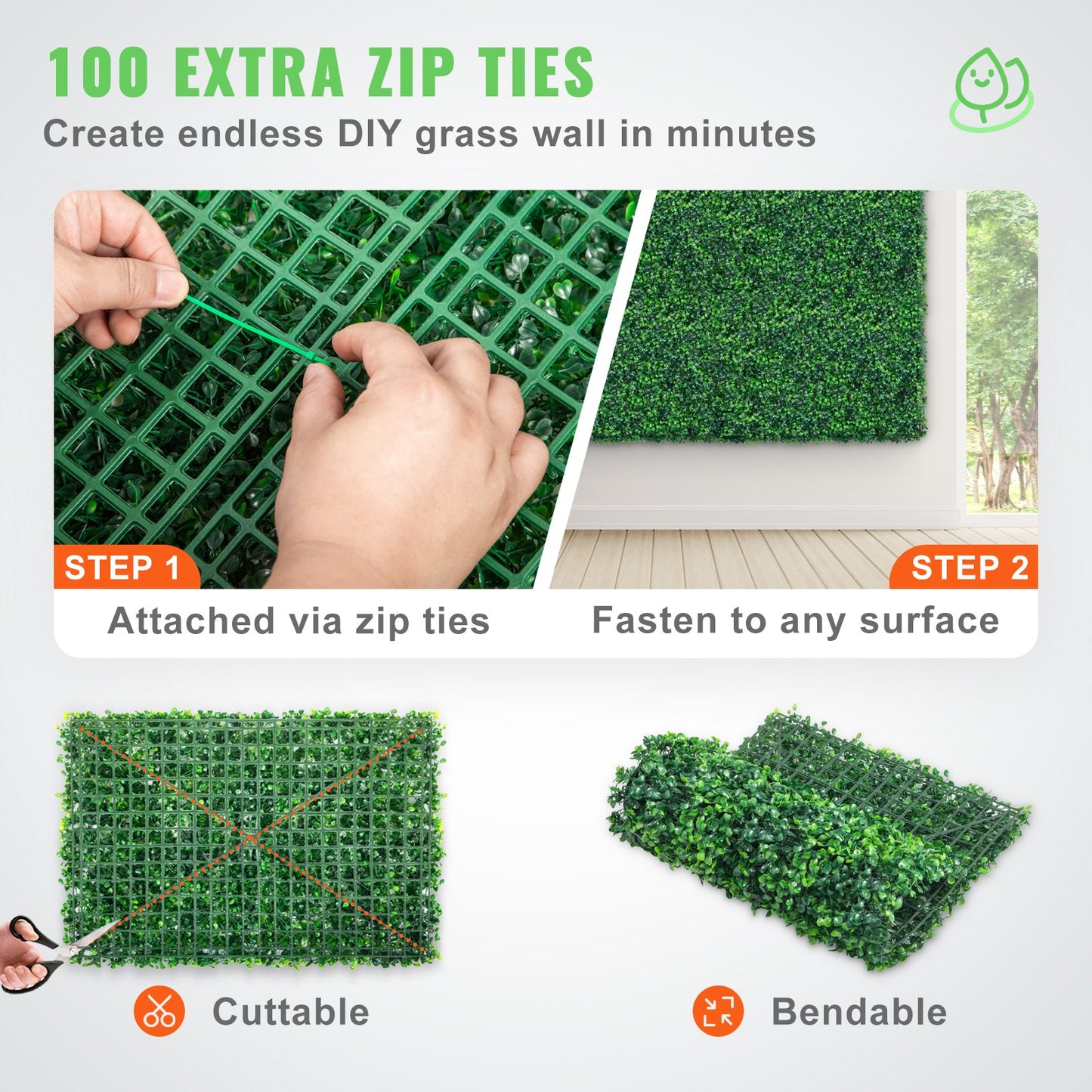 12pcs Artificial Boxwood Panel UV Boxwood Hedge Wall Panels Artificial Grass Backdrop Wall 24X16" 4cm Green Grass Wall Fake Hedge for Decor Privacy Fence Indoor Outdoor Garden Backyard