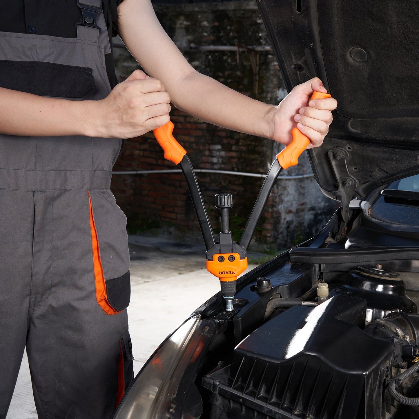 Rivet Nut Tool, 40.6 cm Rivnut Tool Kit with 13PCS Metric and SAE Mandrels, 186PCS Rivet Nuts, M3, M4, 10-24, M5, M6, 1/4-20, 8-32, 5/16-18, M8, 3/8-16, M10, M12, 1/2-13, With Carrying Case