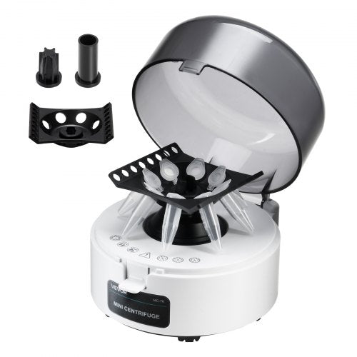 Mini Centrifuge Machine, 3013xg RCF Electric Laboratory Centrifuge Machine with 2-in-1 Rotor for 0.2/1.5/2ml Tube Capacity, Fixed Speed 7000r/min, Low Noise, Widely Used in Various Experiments