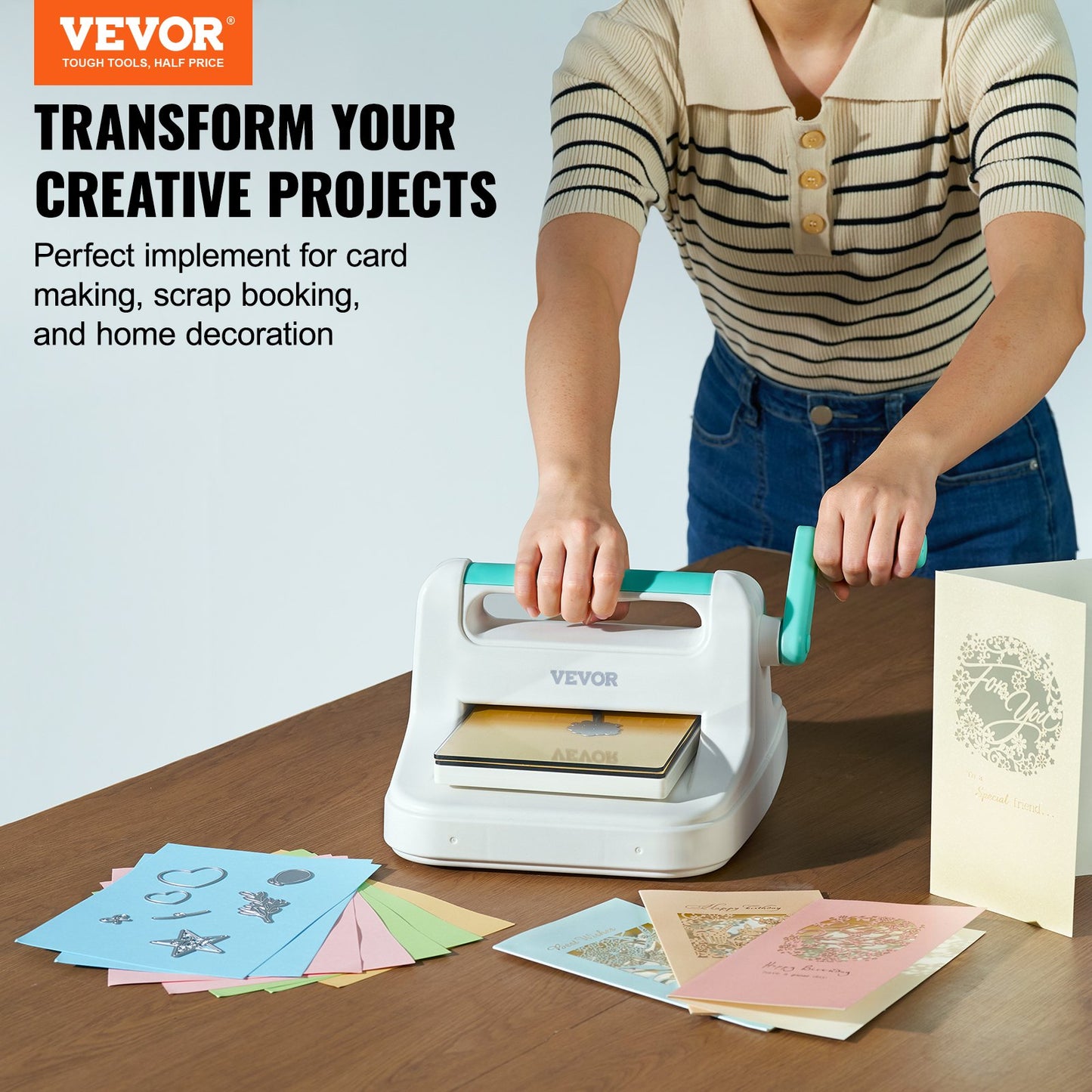 Manuell stans- och präglingsmaskin 15,2 cm öppning för konsthantverk, scrapbooking