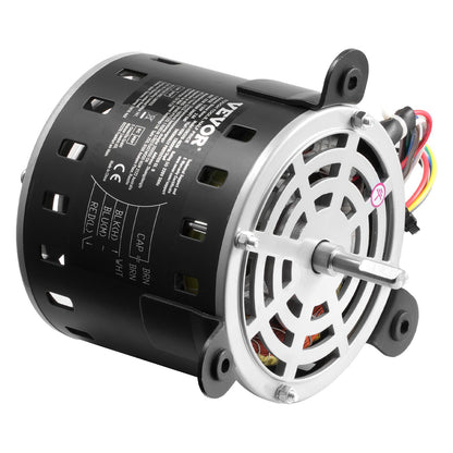 1/2 hk fläktmotor för ugn, 220 V 2,6 A, 1300 rpm 3-växlad, 10 mm axeldiameter, 20 mm axellängd, roterar moturs från axeländen, inkluderar CBB60 15 μF/450 V kondensator