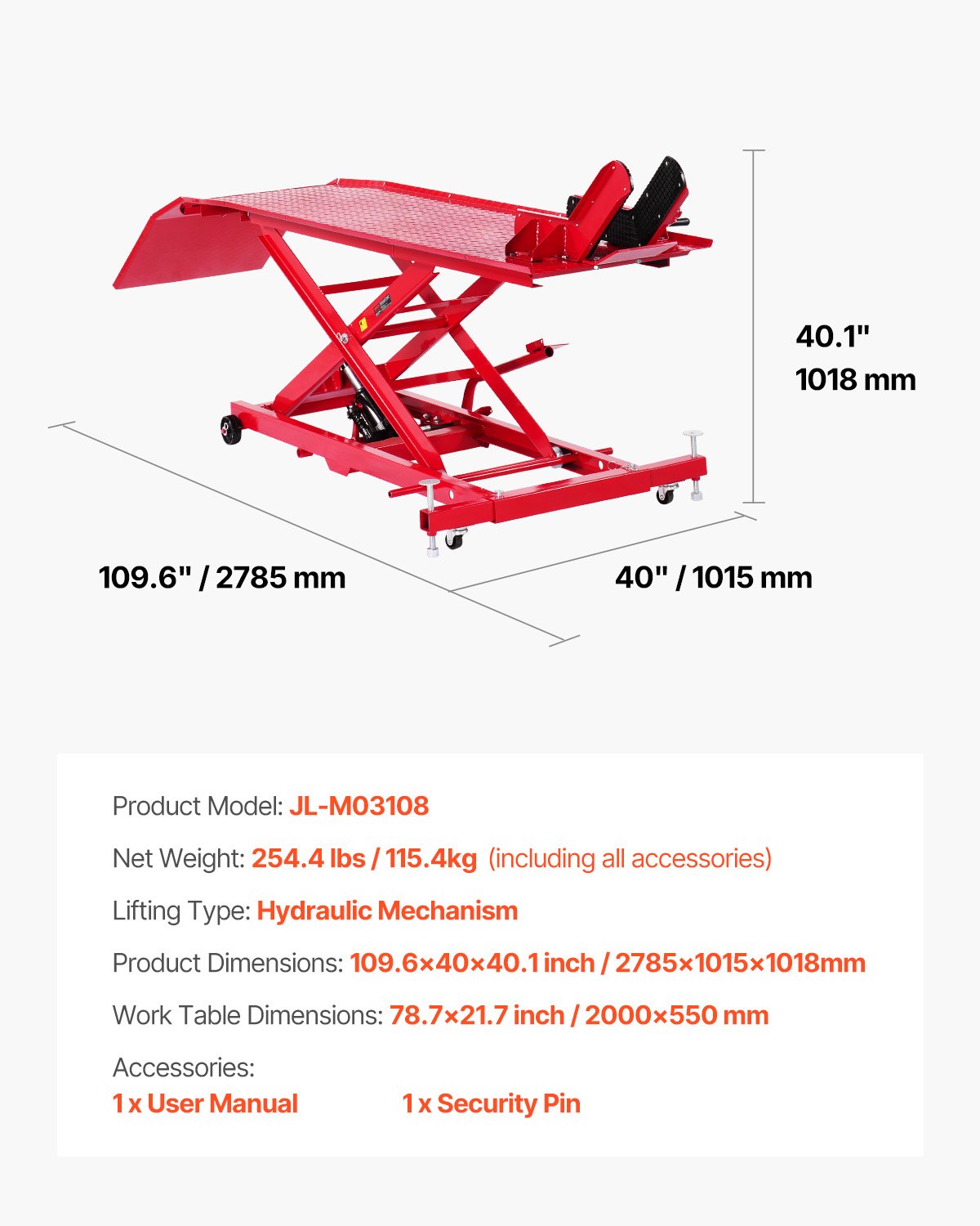 Motorcycle Lift Table, 1000lbs Weight Capacity, 360° Flexible Moving Motorcycle Jack Stand, 8.6-31 in Height Range, Heavy Duty Bike Repair Stand with Security Lock for ATVs, Dirt Bike