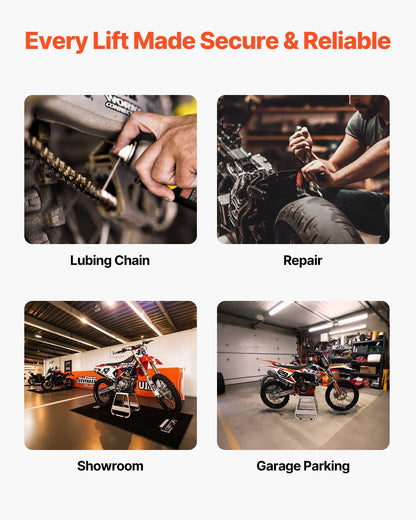 Dirt Bike Stand, 1100 lbs Load Capacity Dirtbike Pit Stand, Universal Non-Slip Off-Road Steel Heavy Duty Dirtbike Maintenance Lift, Moto Box Stand for Motorcycle & Powersports Maintainence