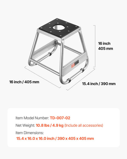 Dirt Bike Stand, 1100 lbs Load Capacity Dirtbike Pit Stand, Universal Non-Slip Off-Road Steel Heavy Duty Dirtbike Maintenance Lift, Moto Box Stand for Motorcycle & Powersports Maintainence