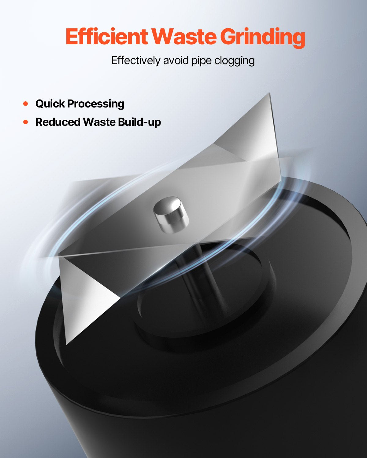 Macerator Pump, 500W, 6600 L/h Flow, 26.2 ft/8 m Head, Macerator Sewerage Sump Pump with 3 Water Inlets for Toilet, Basement, Kitchen, Sink, Shower, Bathtub Waste Water Disposal Upflush Machine