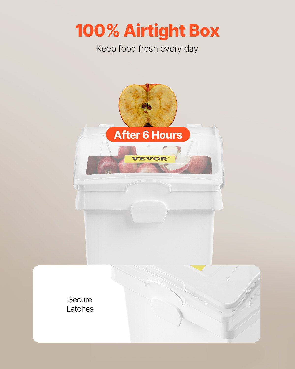 Ingredient Bin, 20.8 L Capacity Ingredient Storage Bin, PP Material Flour Bins On Wheels, White Shelf Ingredient Bin with Scoop and Sliding Lid, Commercial Storage Bins, 3 Pcs/Set