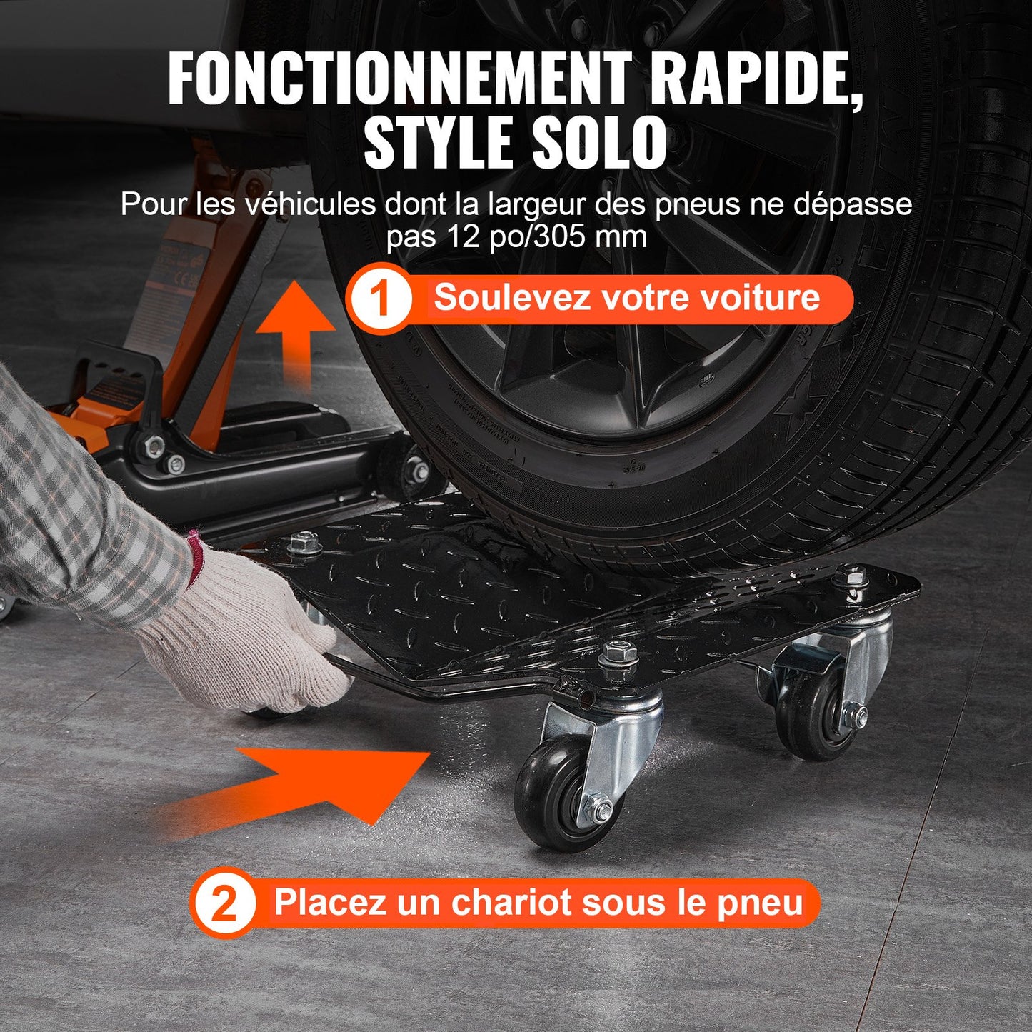 Car Dolly Wheel Tire Dolly 4 PCS Heavy Duty Skate Auto Repair Dolly 2721.6 kg