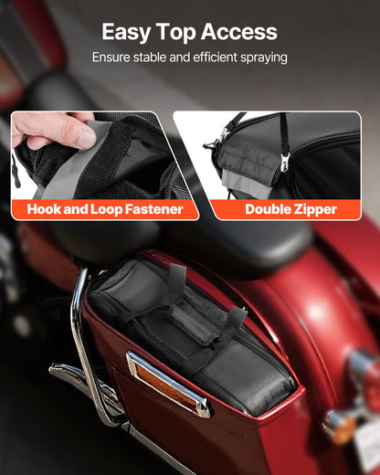 Motorcycle Saddlebag Liner Bag, 18 L Insert Storage Travel Luggage Bag Organizer, Compatible with Harley Davidson 1993-2022 Touring Road/Street Glide/Electra Glide/Road King Saddlebag, Black