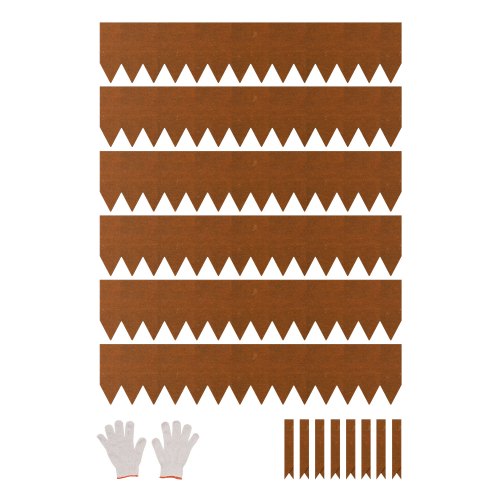 Stålkantlist, 6-pack 40 x 8 tum väderbeständig och rostfri metallkantlist, böjbar trädgårdskant, gräsmatta för rabatt, gångvägsavdelare