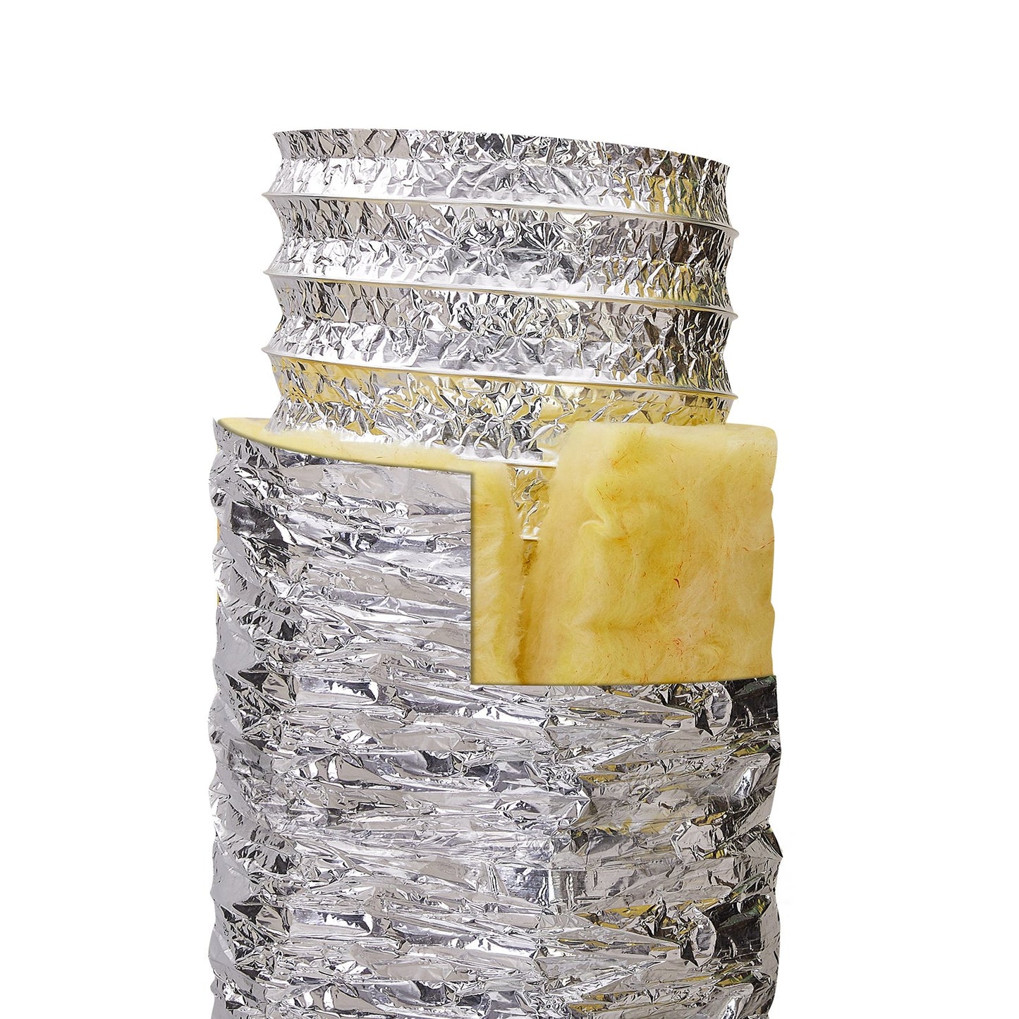 Dryer Vent Hose, 127MM Insulated Flexible Duct 7.62M Long with 2 Duct Clamps, Heavy-Duty Three Layer Protection for HVAC Heating Cooling Ventilation and Exhaust, R-4.2 Flame Resistance Value