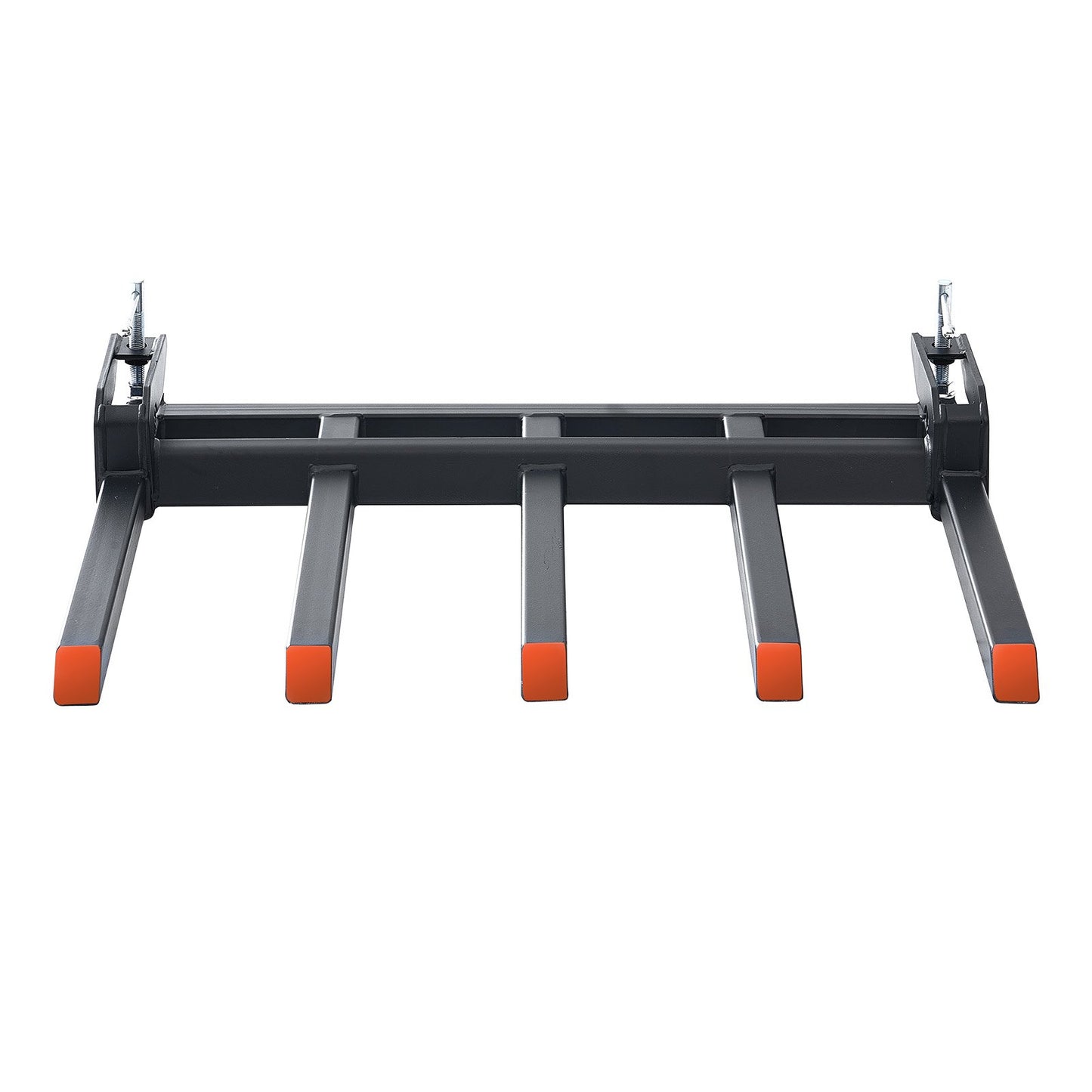 Clamp on Debris Forks to 48" Bucket, 2600 lbs Capacity Heavy Duty Clamp on Pallet Forks Bucket Attachments, Fit for Loader Bucket Skidsteer Tractor to Clean up Fallen Limbs Debris or Yard Wwaste