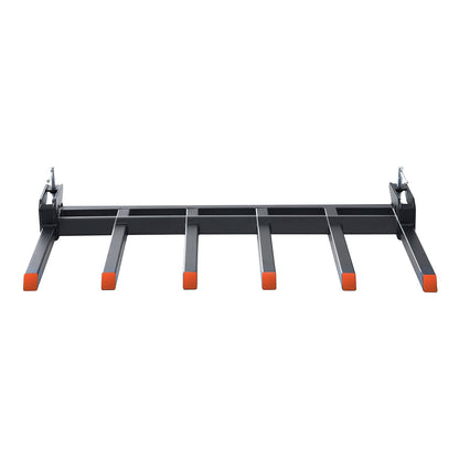 Clamp on Debris Forks to 60" Bucket, 4560 lbs Capacity Heavy Duty Clamp on Pallet Forks Bucket Attachments, Fit for Loader Bucket Skidsteer Tractor to Clean up Fallen Limbs Debris or Yard Wwaste