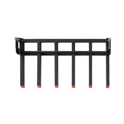 Clamp on Debris Forks to 60" Bucket, 4560 lbs Capacity Heavy Duty Clamp on Pallet Forks Bucket Attachments, Fit for Loader Bucket Skidsteer Tractor to Clean up Fallen Limbs Debris or Yard Wwaste
