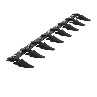 Bucket Tooth Bar, 66'', Heavy Duty Tractor Bucket 8 Teeth Bar for Loader Tractor Skidsteer, 4560 lbs Load-Bearing Capacity Bolt On Design, for Efficient Soil Excavation and Bucket Protection