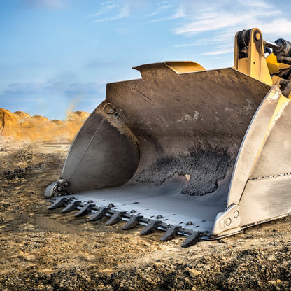 Bucket Tooth Bar, 72'', Heavy Duty Tractor Bucket 9 Teeth Bar for Loader Tractor Skidsteer, 4560 lbs Load-Bearing Capacity Bolt On Design, for Efficient Soil Excavation and Bucket Protection