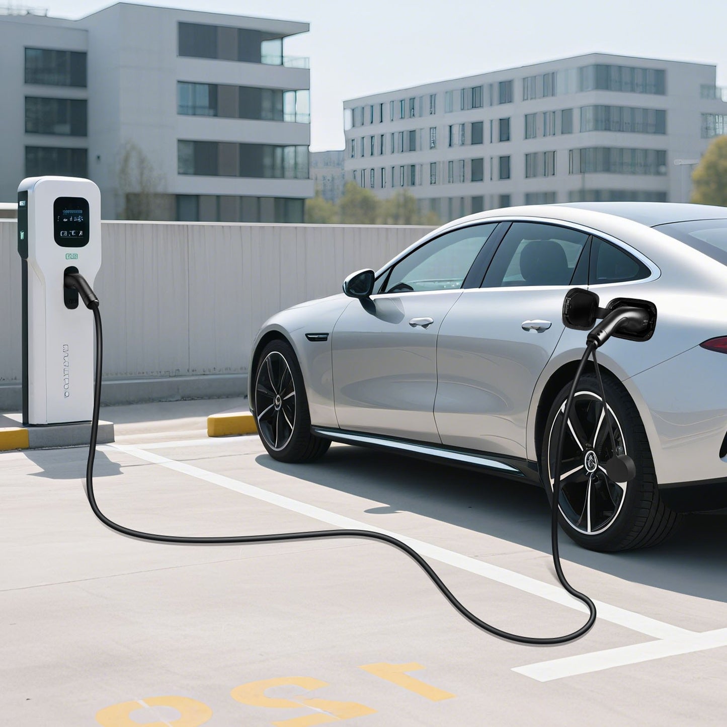 EV Charger Extension Cable, 16Amp 10 m Max 11 kW Extension Cord Compatible with All Type 2 Electric Vehicle Chargers, 3-Phase AC 480V 50Hz IP65 Heavy Duty Car Charging Cable with Carrying Bag