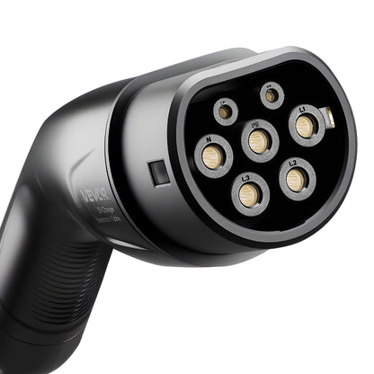 EV Charger Extension Cable, 16Amp 7 m Max 11 kW Extension Cord Compatible with All Type 2 Electric Vehicle Chargers, 3-Phase AC 480V 50Hz IP65 Heavy Duty Car Charging Cable with Carrying Bag