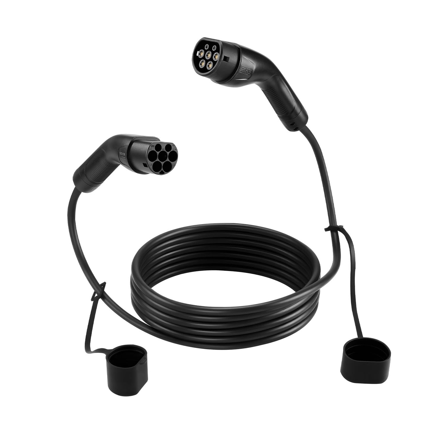 EV Charger Extension Cable, 16Amp 7 m Max 11 kW Extension Cord Compatible with All Type 2 Electric Vehicle Chargers, 3-Phase AC 480V 50Hz IP65 Heavy Duty Car Charging Cable with Carrying Bag