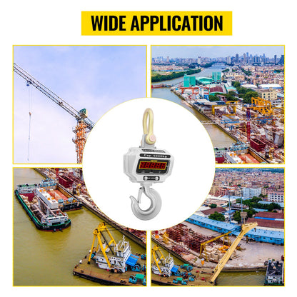 5000kg 11000lbs Digital Crane Scale Heavy Duty Crane Scale Industrial Digital Hanging Scale Weight LED