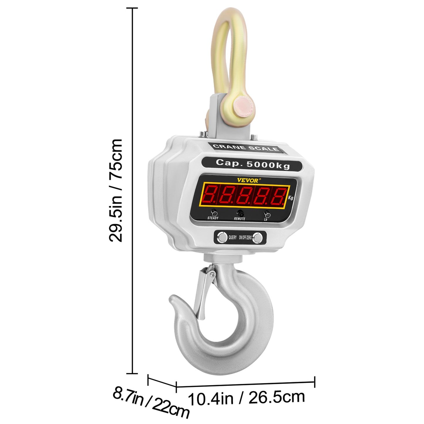 5000kg 11000lbs Digital Crane Scale Heavy Duty Crane Scale Industrial Digital Hanging Scale Weight LED