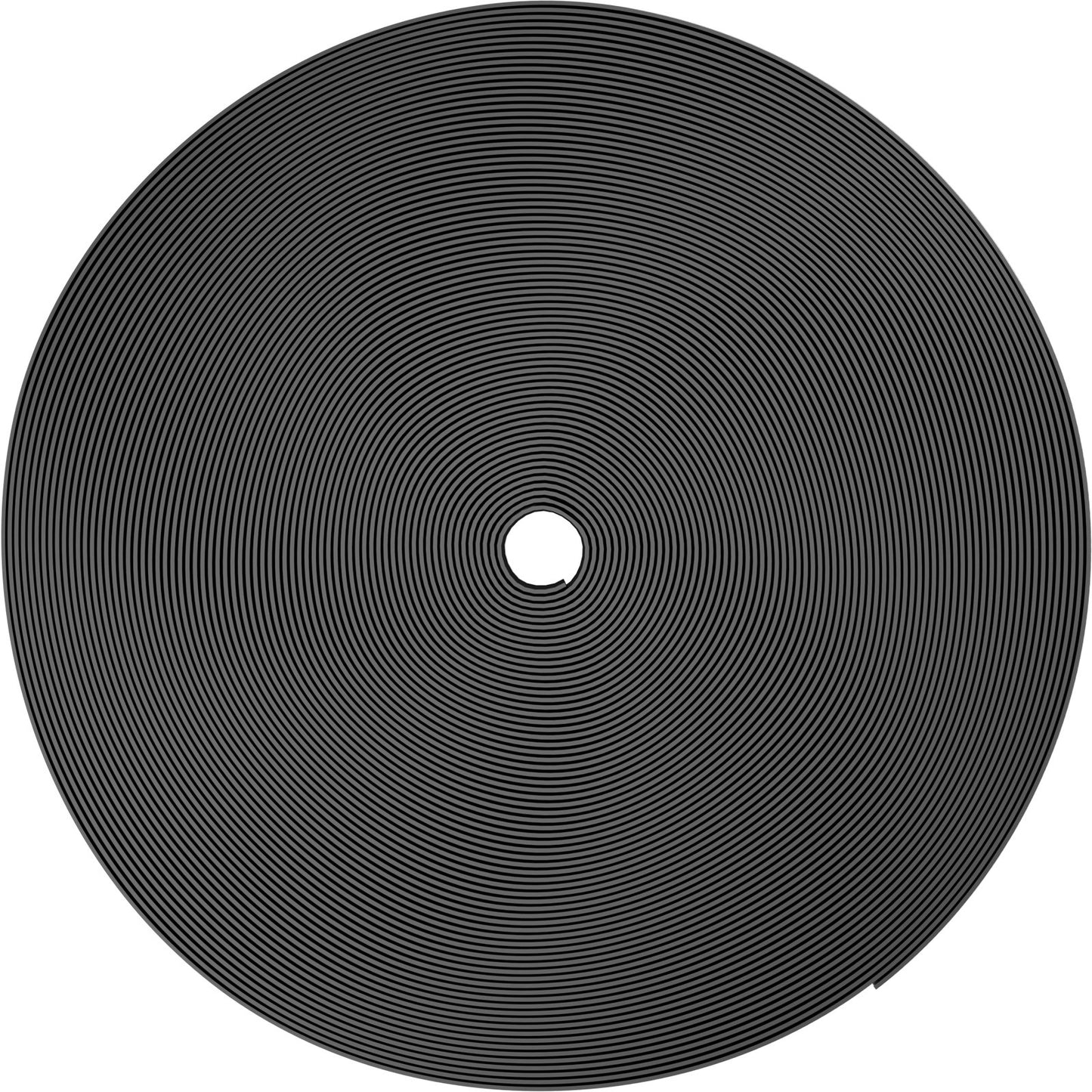 Kantlist för landskapsarkitektur, 25,4 cm djup, 45,7 m total längd, återvunnen HDPE-spiralformad terrassbräda, flexibel böjbar kantlist för landskapsarkitektur, gräsmatta, trädgård, uteplats, mot inkräktande ogräs, svart