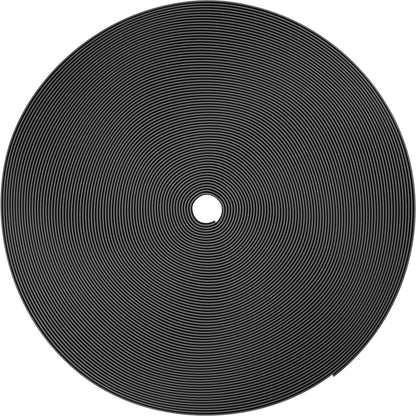 Kantlist för landskapsarkitektur, 25,4 cm djup, 45,7 m total längd, återvunnen HDPE-spiralformad terrassbräda, flexibel böjbar kantlist för landskapsarkitektur, gräsmatta, trädgård, uteplats, mot inkräktande ogräs, svart