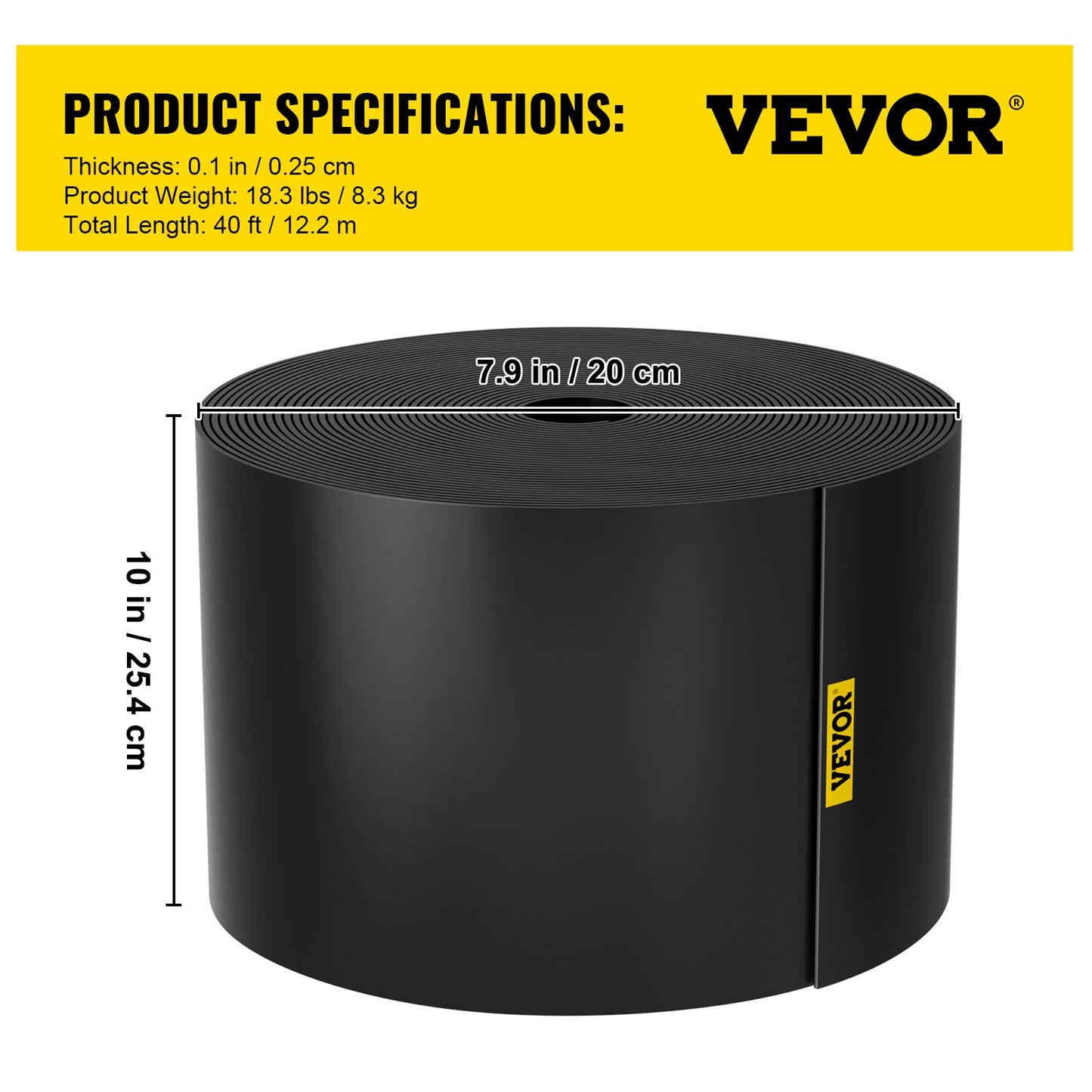 Kantlist, 25 cm djup, 12,5 m total längd, återvunnen HDPE-spiralformad terrassbräda, flexibel böjbar kantlist för landskapsarkitektur, gräsmatta, trädgård, uteplats, mot invaderande ogräs, svart