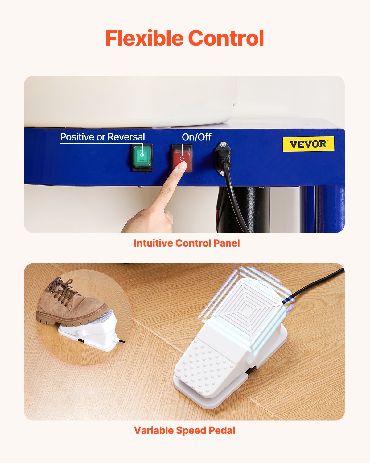 Drejskiva, 35 cm maskin för formning av keramikhjul, justerbar fotpedal med 60-300 varv/min, justerbart lyftben, avtagbart fat, komplett verktygssats för konsthantverk, gör-det-själv, blå