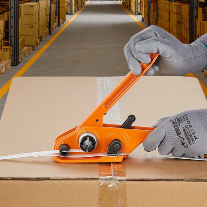 Banding Strapping Kit with Strapping Tensioner Tool, Banding Sealer Tool, 304.8 m Length PET Band, 300 Metal Seals, Pallet Packaging Strapping Banding Kit Banding Packaging Strapping for Packing