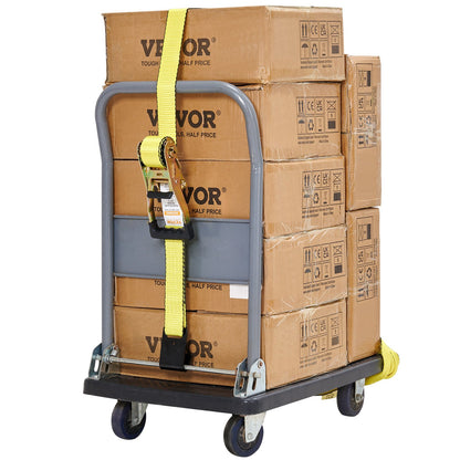 Ratchet Tie Down Straps (10PK), 10000 lb Break Strength, Endless Ratchet with 10 Premium 2" x 30' Tie Downs Heavy Duty, Track Spring Fittings for Moving Securing Cargo, Appliances, Motorcycle